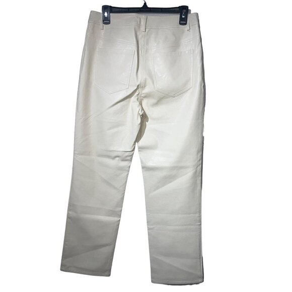 Miaou Junior Faux Leather Pant in Creme Small New Womens Vegan Trousers - Picture 7 of 13